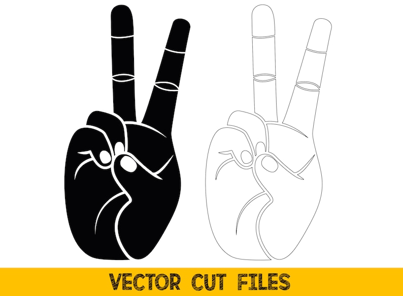 Hand Peace Sign Svg Files For Cricut Creativity And Fun Digital