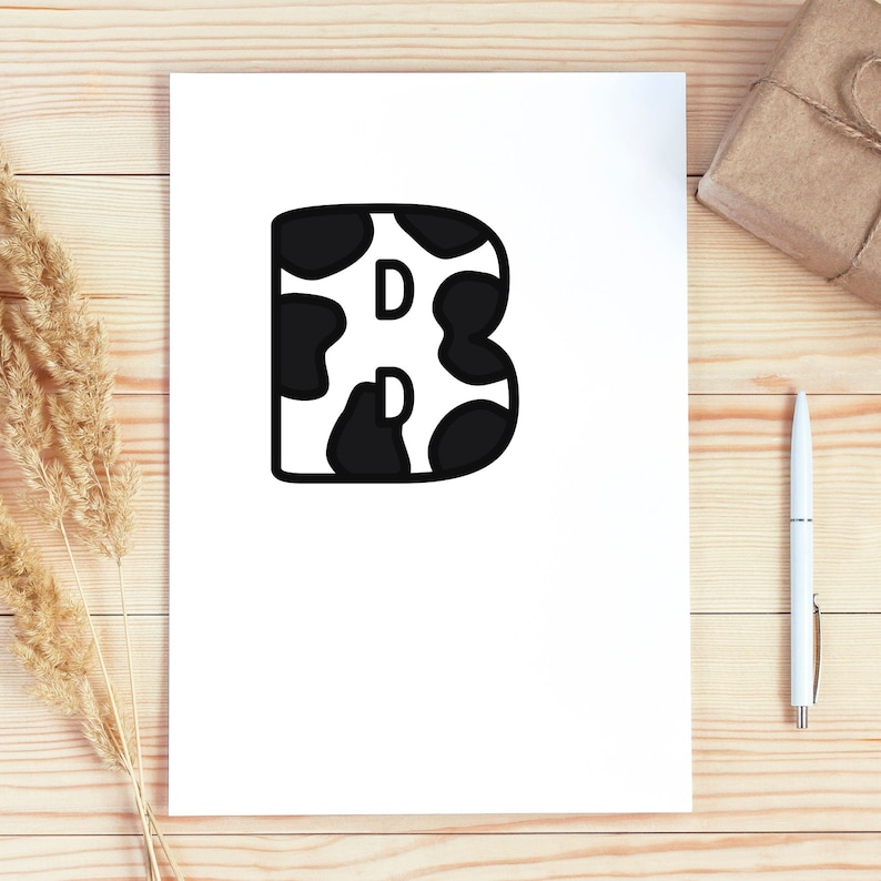 Cow Print Letters Svg Cow Print Alphabet Svg Cowprintsvg