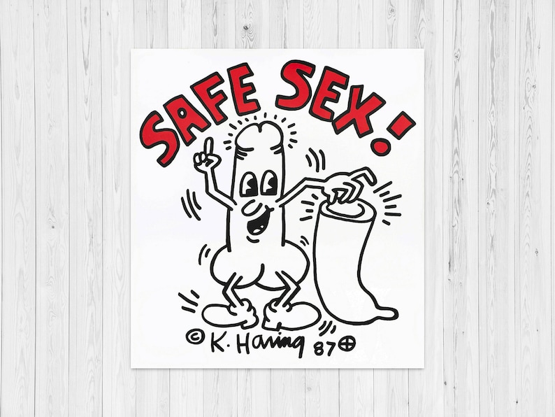 Keith Haring Poster Safe Sex Poster Keith Haring Store