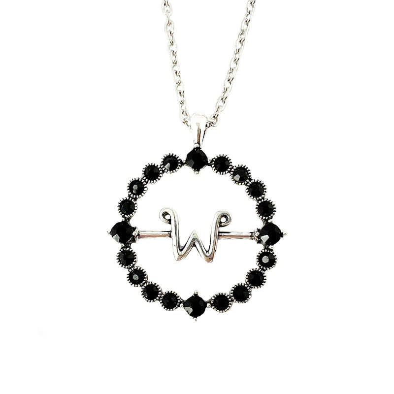 Wednesday Addams Black Obsidian Pendulum Necklace From Wednesday Series -  Etsy