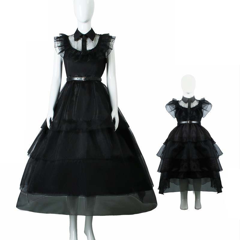 The Best Quality Wednesday Addams Inspired Black Tulle Dress 