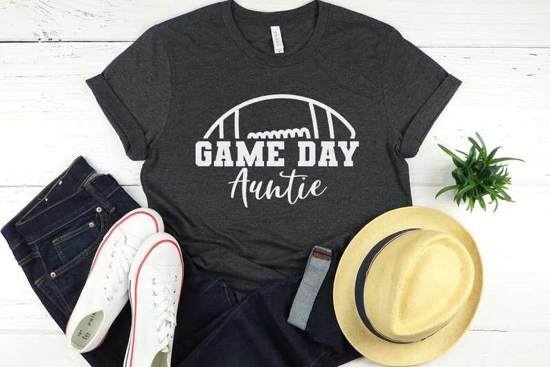 Football Aunt Shirts, Football Game Day Auntie Shirt#1