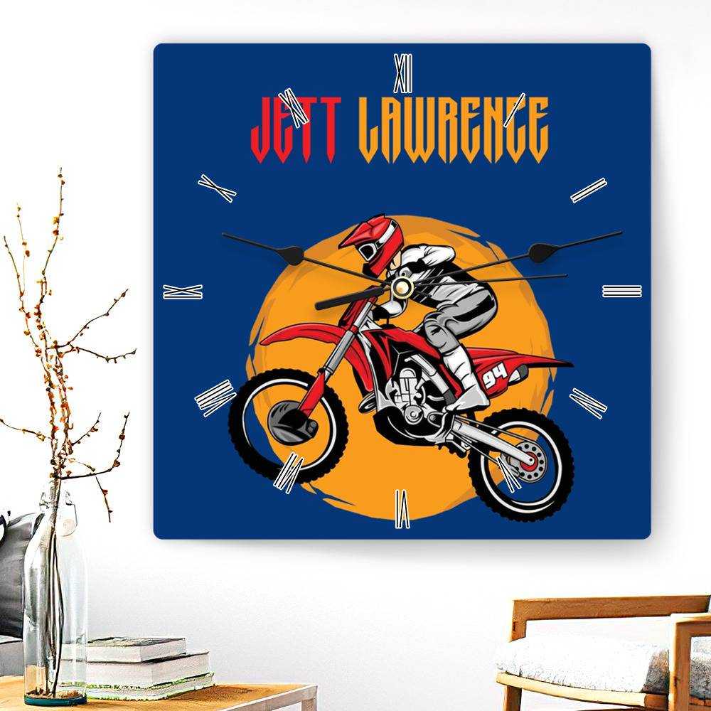 Jett Lawrence Square Wall Clock Home Decor Wall Clock Gifts for Jett Lawrence Fans Logo Wall Clock