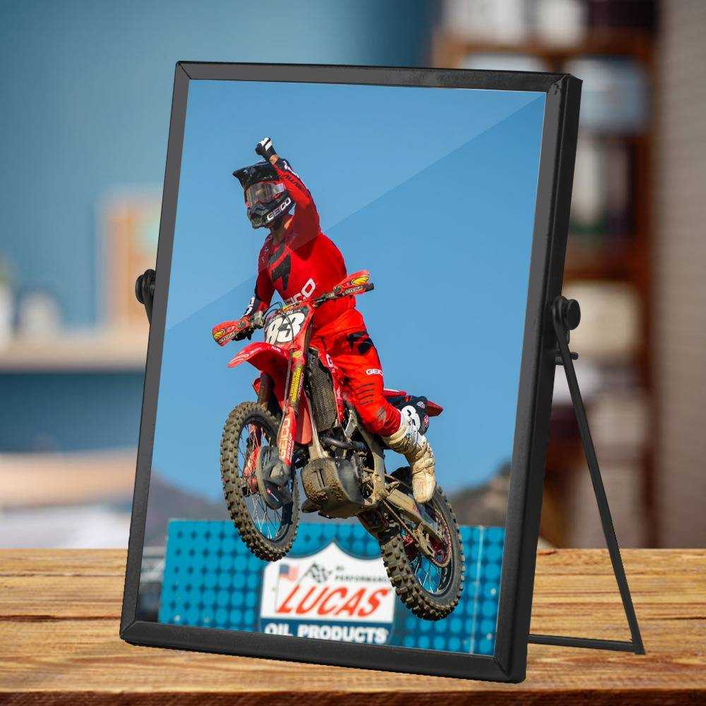 Jett Lawrence Plaque Classic Celebrity Plaque Salutes for His First AMA Pro Motocross Victory by Jett Lawrence Plaque with Black Frame