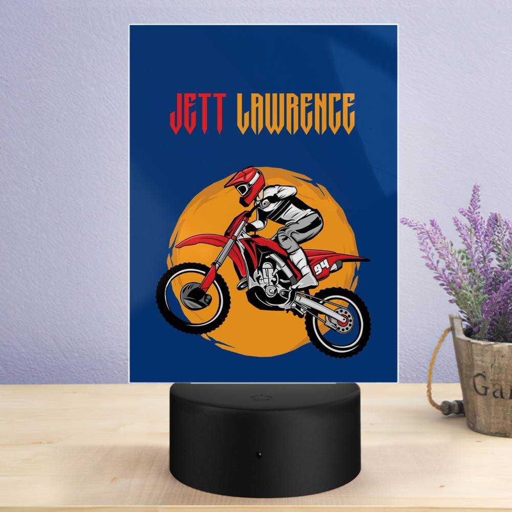Jett Lawrence Lamp Classic Celebrity Night Light Logo by Jett Lawrence Lamp with Plastic Base