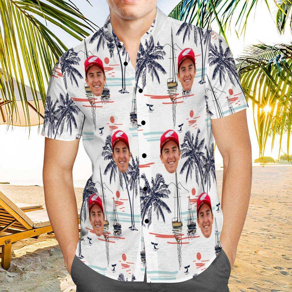 Jett Lawrence Hawaiian Shirt Custom Photo Hawaiian Shirt Chinoiserie Print Hawaiian Shirt