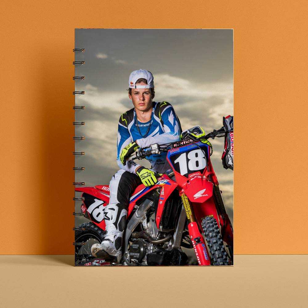 Jett Lawrence Spiral Bound Notebook Journal Diary Gift for Fans Motocross Notebook