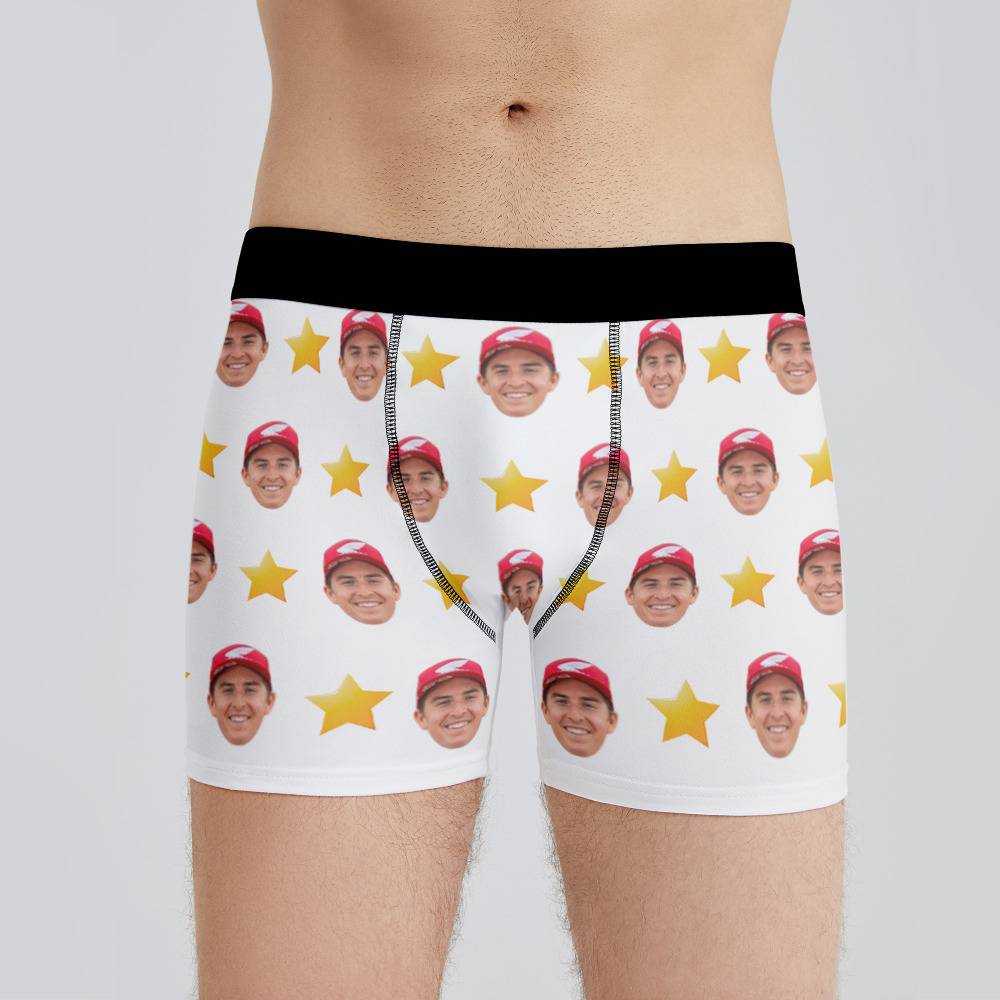 Jett Lawrence Boxers Custom Photo Boxers Men's Underwear Star Boxers White