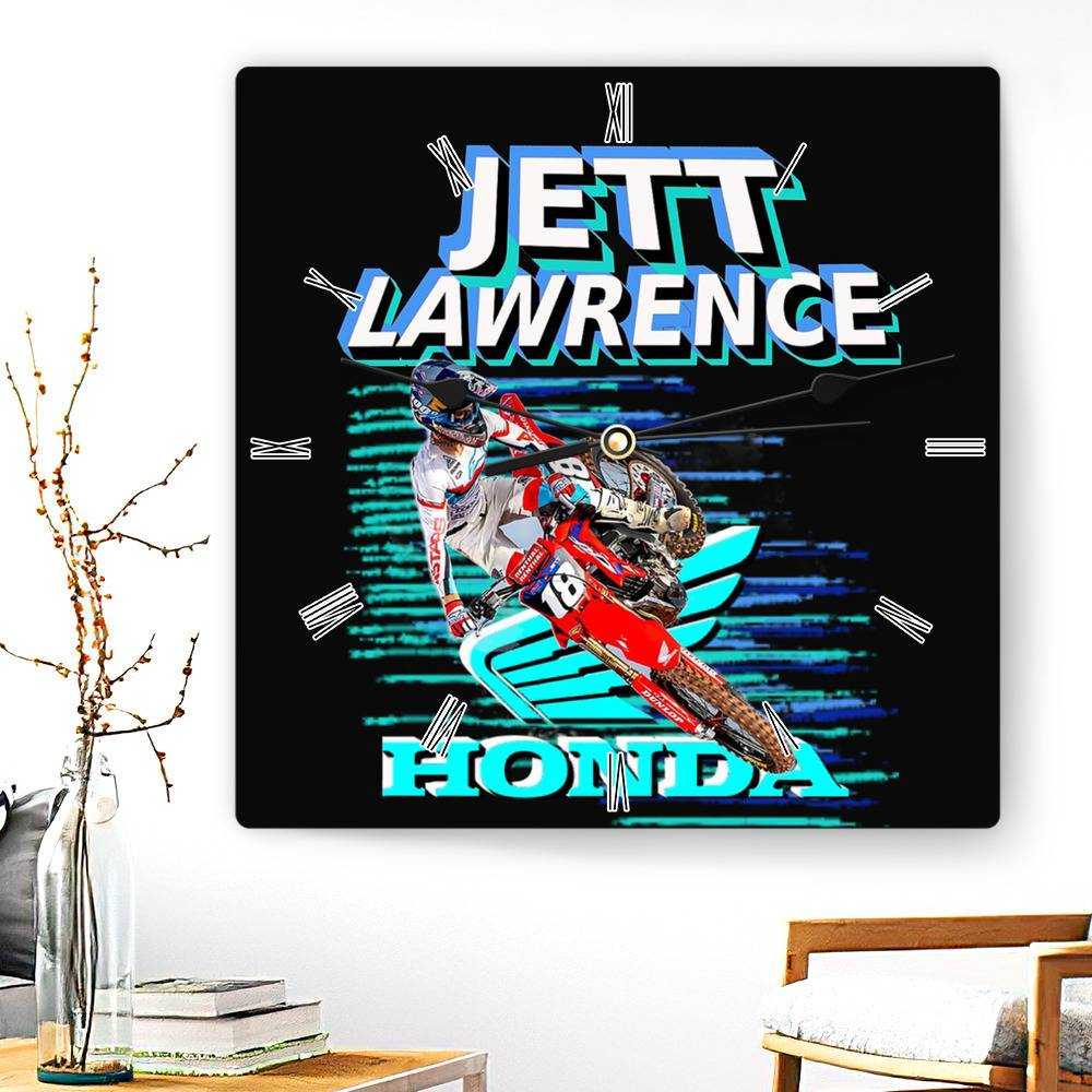 Jett Lawrence Square Wall Clock Home Decor Wall Clock Gifts for Jett Lawrence Fans Mx Champ Motocross Wall Clock