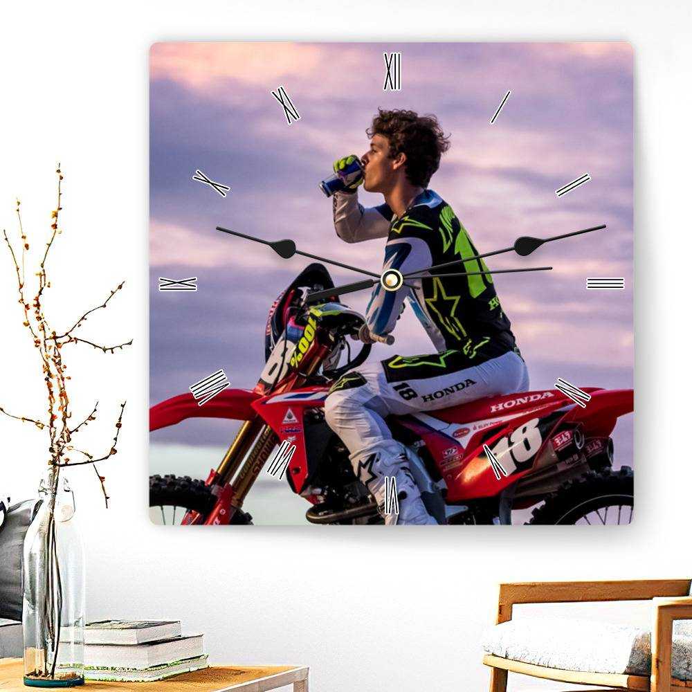 Jett Lawrence Square Wall Clock Home Decor Wall Clock Gifts for Jett Lawrence Fans Jettson 18 Wall Clock