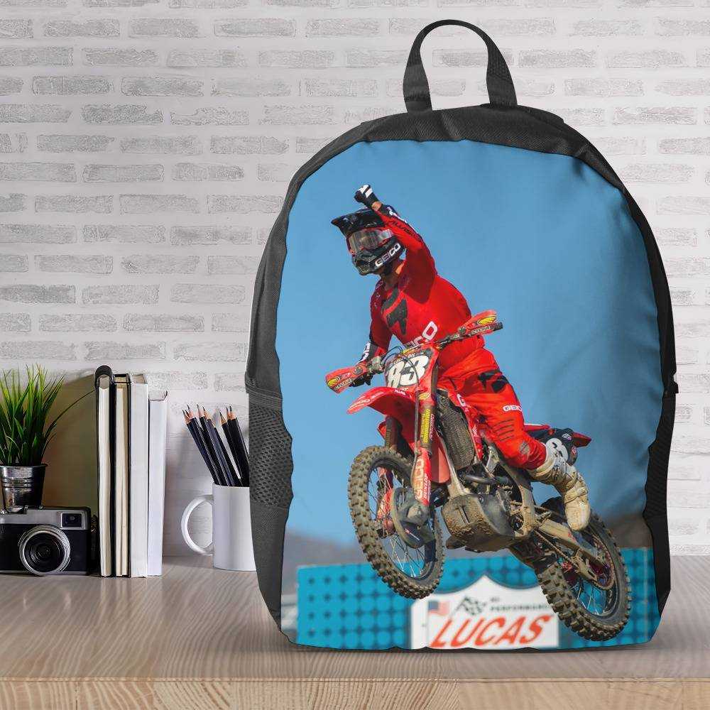 Jett Lawrence Backpack Salutes for His First AMA Pro Motocross Victory Backpack