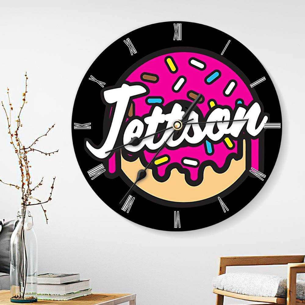 Jett Lawrence Round Wall Clock Home Decor Wall Clock Gifts for Jett Lawrence Fans Donut Wall Clock