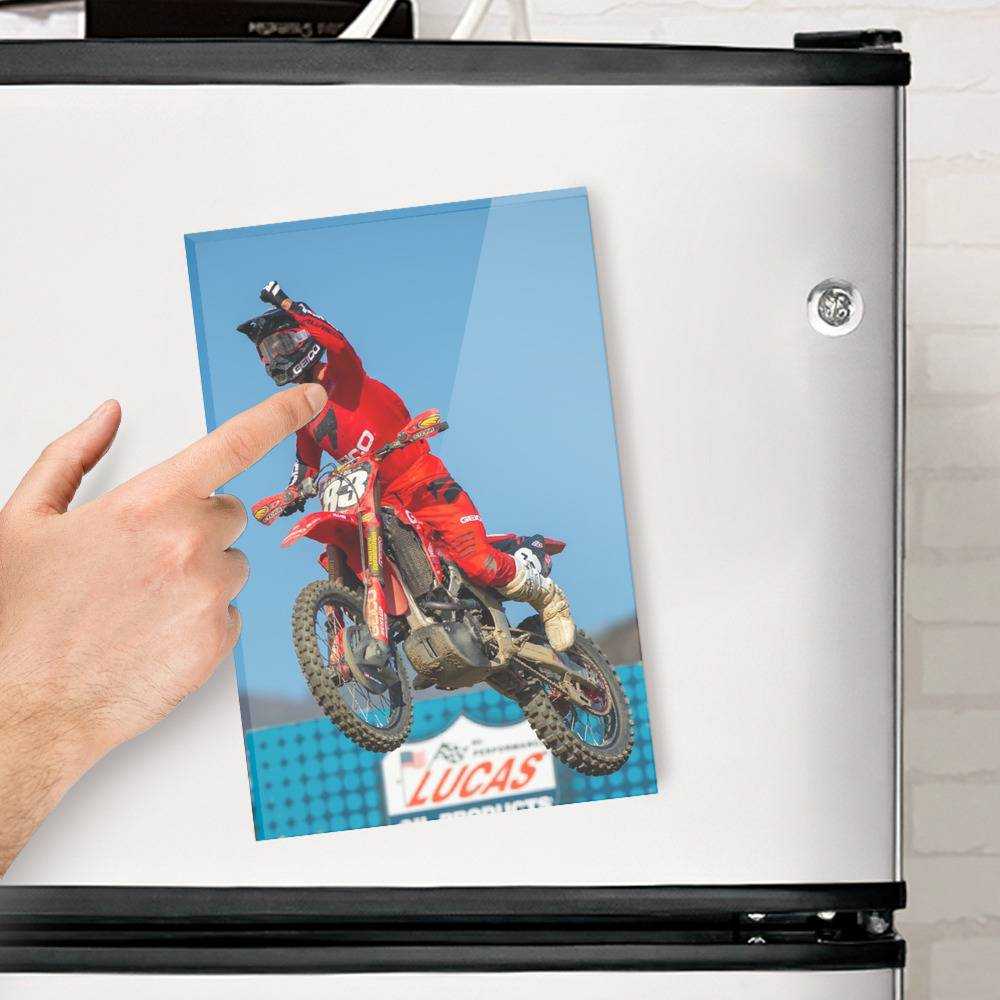 Jett Lawrence Fridge Magnet Salutes for His First AMA Pro Motocross Victory Fridge Magnet