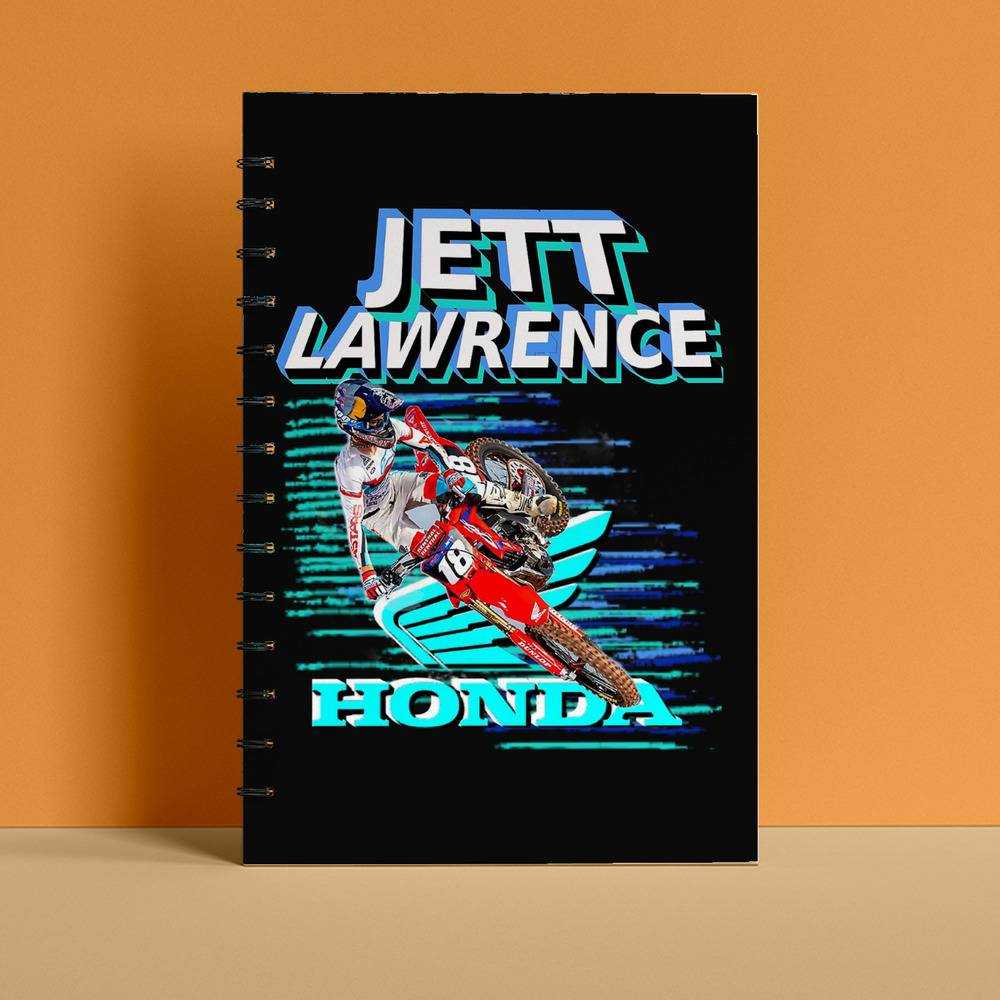 Jett Lawrence Spiral Bound Notebook Journal Diary Gift for Fans Mx Champ Motocross Notebook