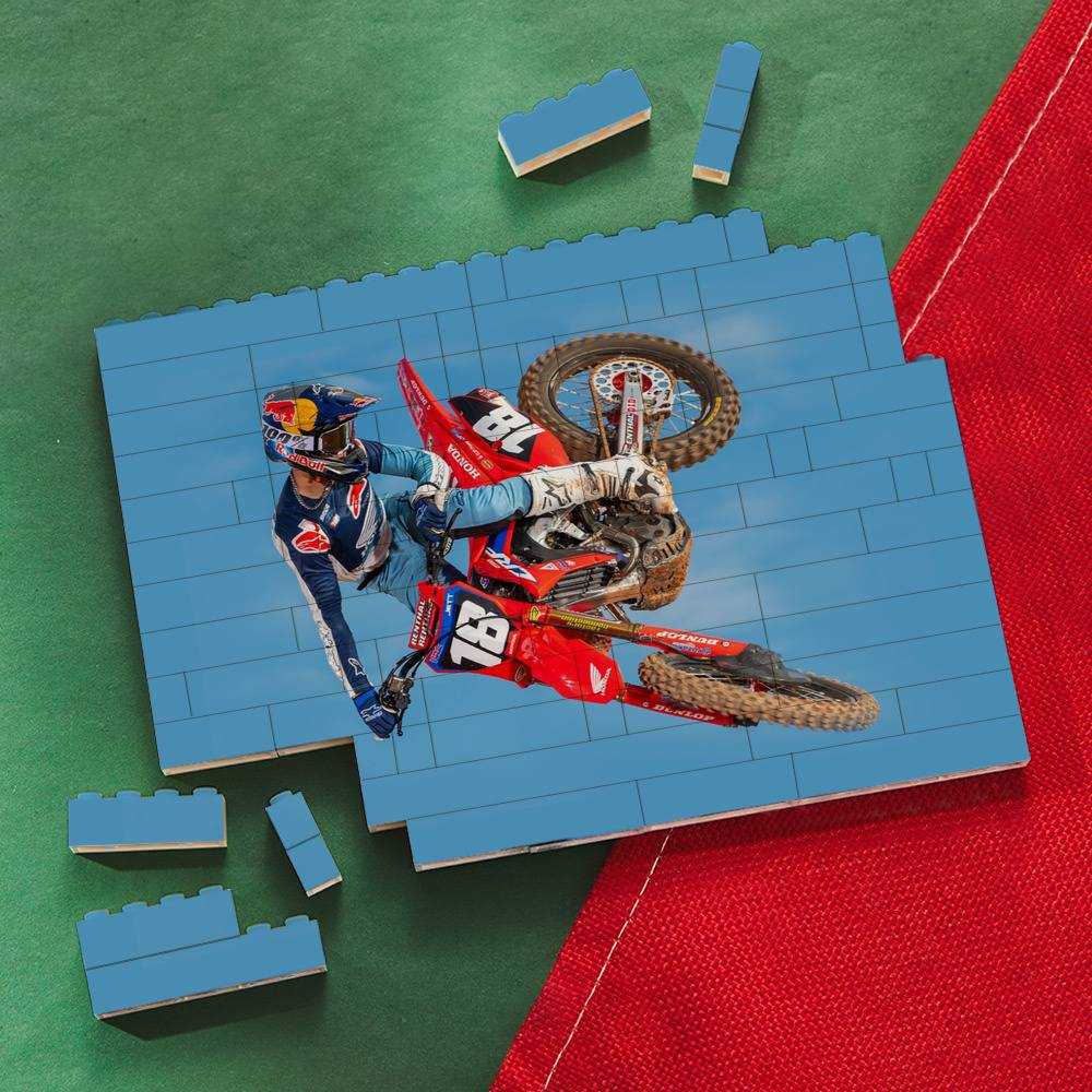 Jett Lawrence Merch Building Blocks Gift for Fans Monster Energy 250 Building Blocks