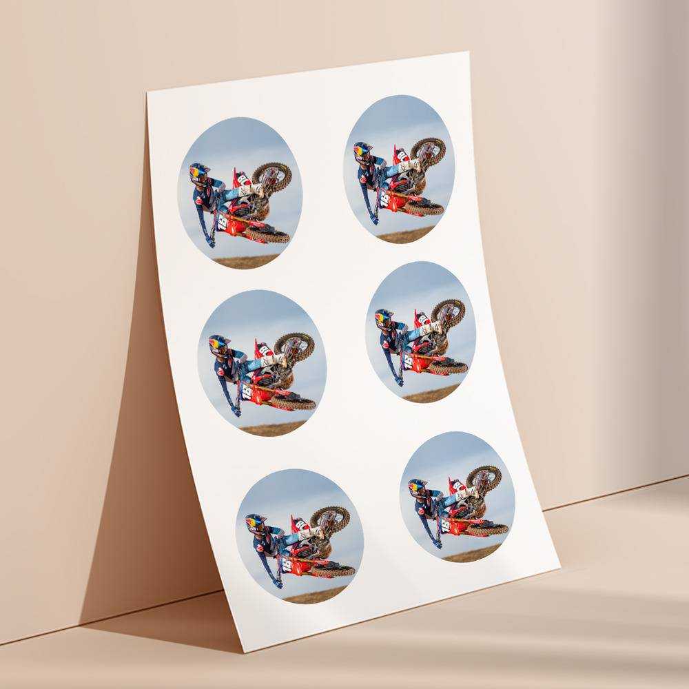 Jett Lawrence round stickers decorative stickers gift for fans Dirt Bike 250