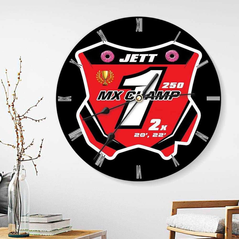 Jett Lawrence Round Wall Clock Home Decor Wall Clock Gifts for Jett Lawrence Fans Championship Wall Clock