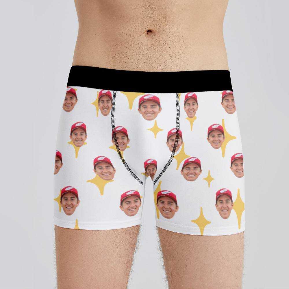 Jett Lawrence Boxers Custom Photo Boxers Men's Underwear Twinkle Star Boxers White