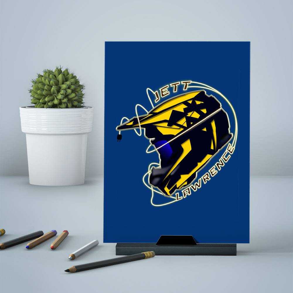 Jett Lawrence Greeting Card Classic Celebrity Greeting Card Helmet by Jett Lawrence Greeting Card