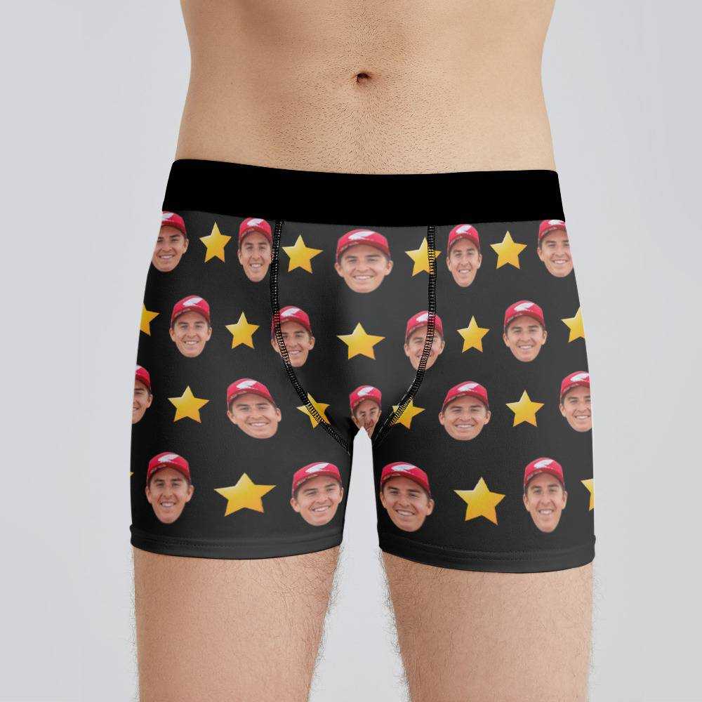 Jett Lawrence Boxers Custom Photo Boxers Men's Underwear Star Boxers Black