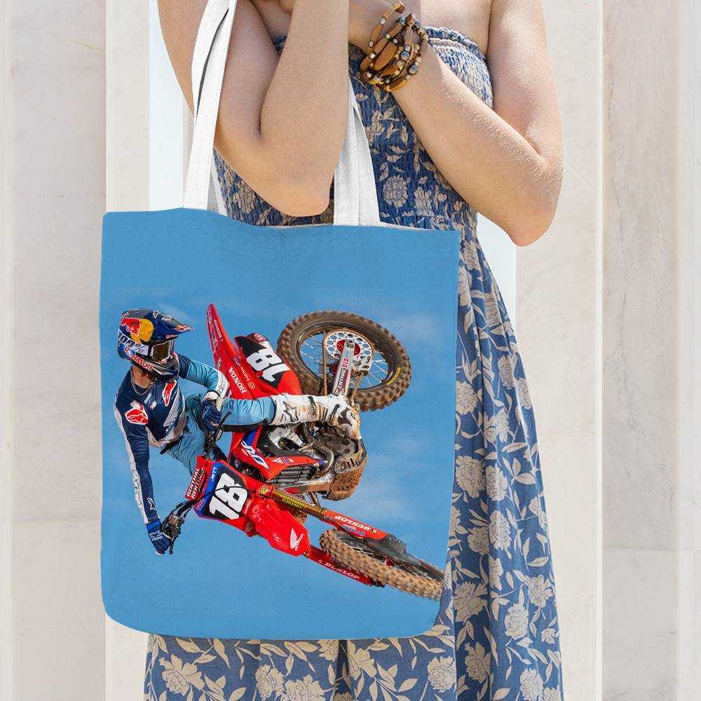 Jett Lawrence Totebag Classic Celebrity Totebag Monster Energy 250 Totebag