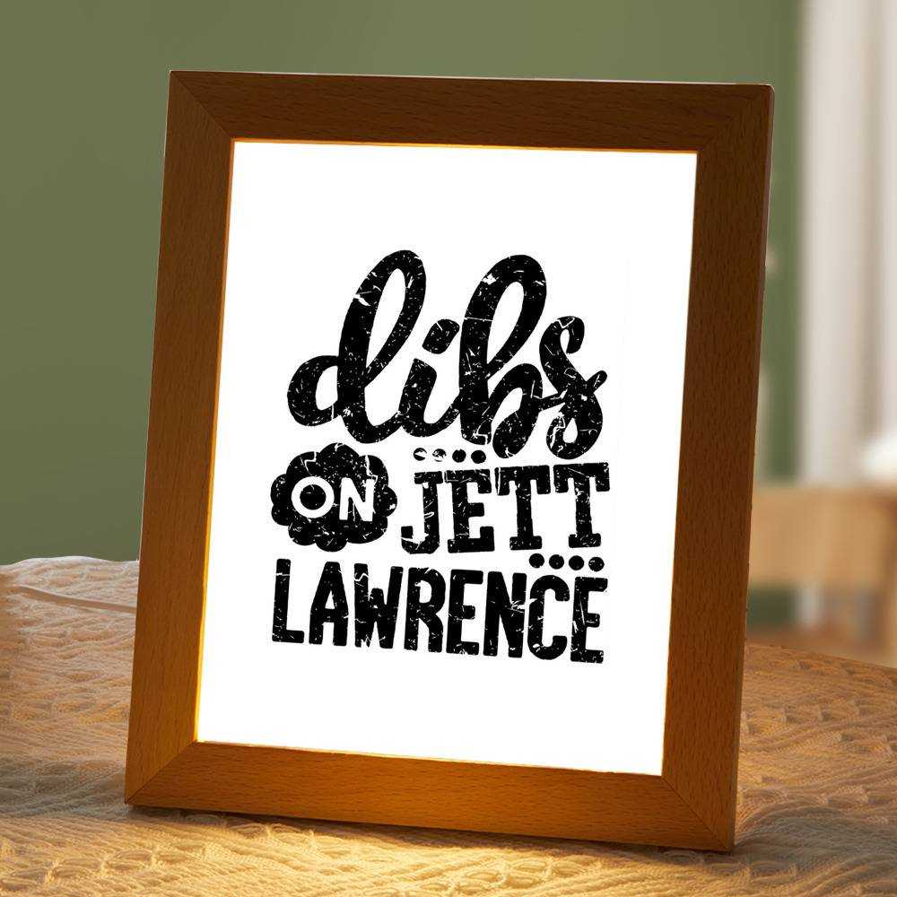 Jett Lawrence Lamp Classic Celebrity Night Light Drawing Classic by Jett Lawrence Lamp with Wooden Frame