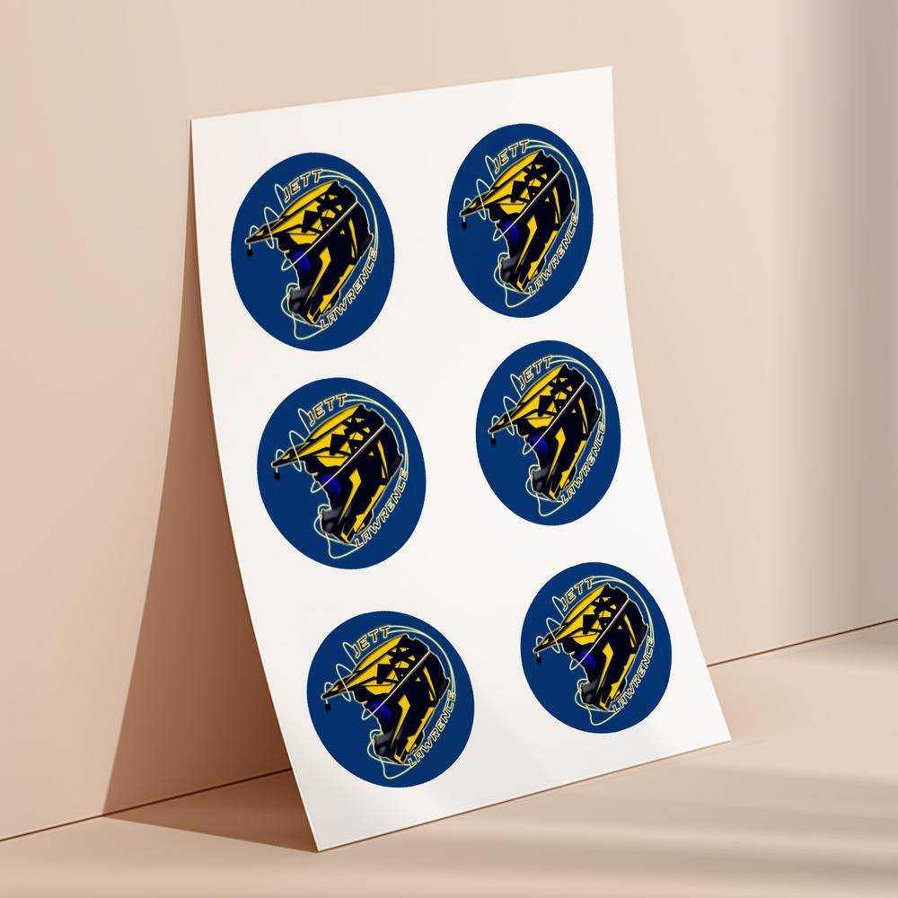 Jett Lawrence round stickers decorative stickers gift for fans Helmet