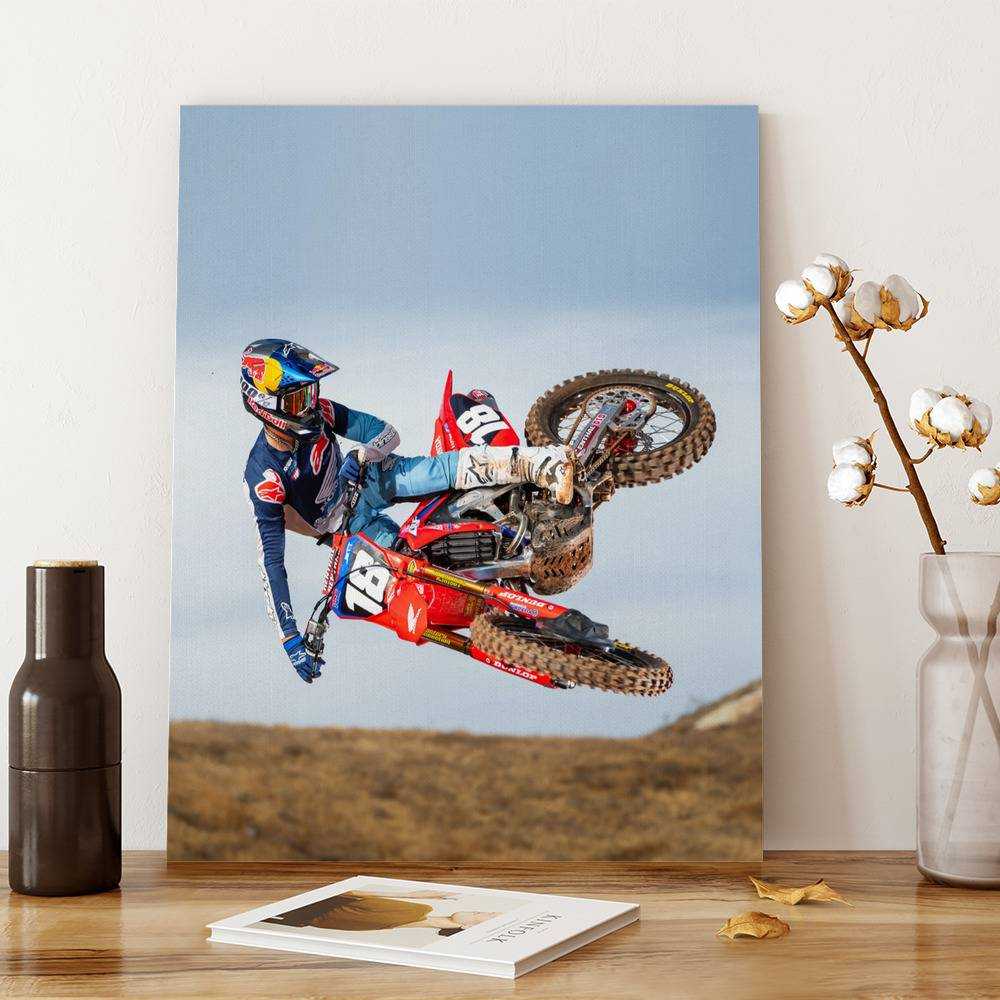 Jett Lawrence Canvas Classic Celebrity Canvas Dirt Bike 250 by Jett Lawrence Canvas