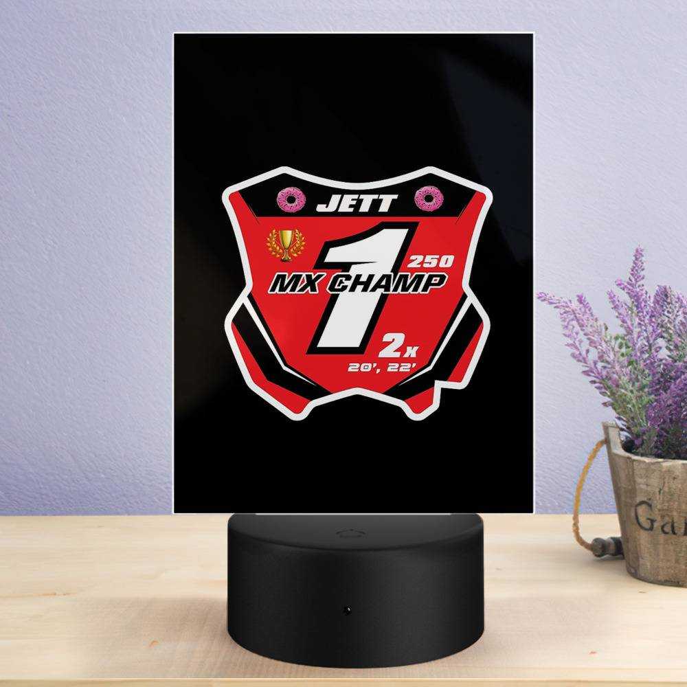 Jett Lawrence Lamp Classic Celebrity Night Light Championship by Jett Lawrence Lamp with Plastic Base