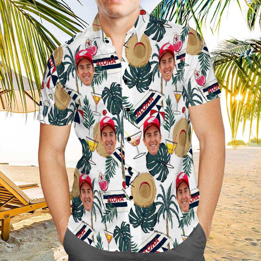 Jett Lawrence Hawaiian Shirt Custom Photo Hawaiian Shirt Funny Sun Hats Hawaiian Shirt