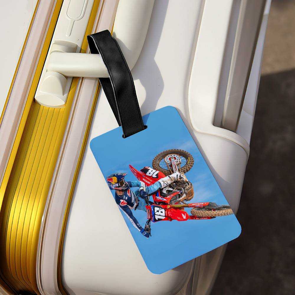 Jett Lawrence Luggage Tag Classic Celebrity Luggage Tag Monster Energy 250 by Jett Lawrence Luggage Tag