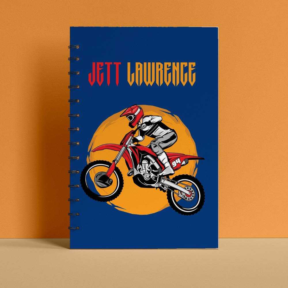 Jett Lawrence Spiral Bound Notebook Journal Diary Gift for Fans Logo Notebook