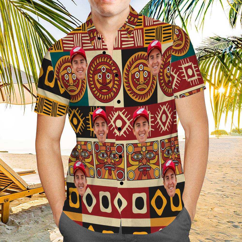 Jett Lawrence Hawaiian Shirt Custom Photo Hawaiian Shirt Retro Patterns Hawaiian Shirt
