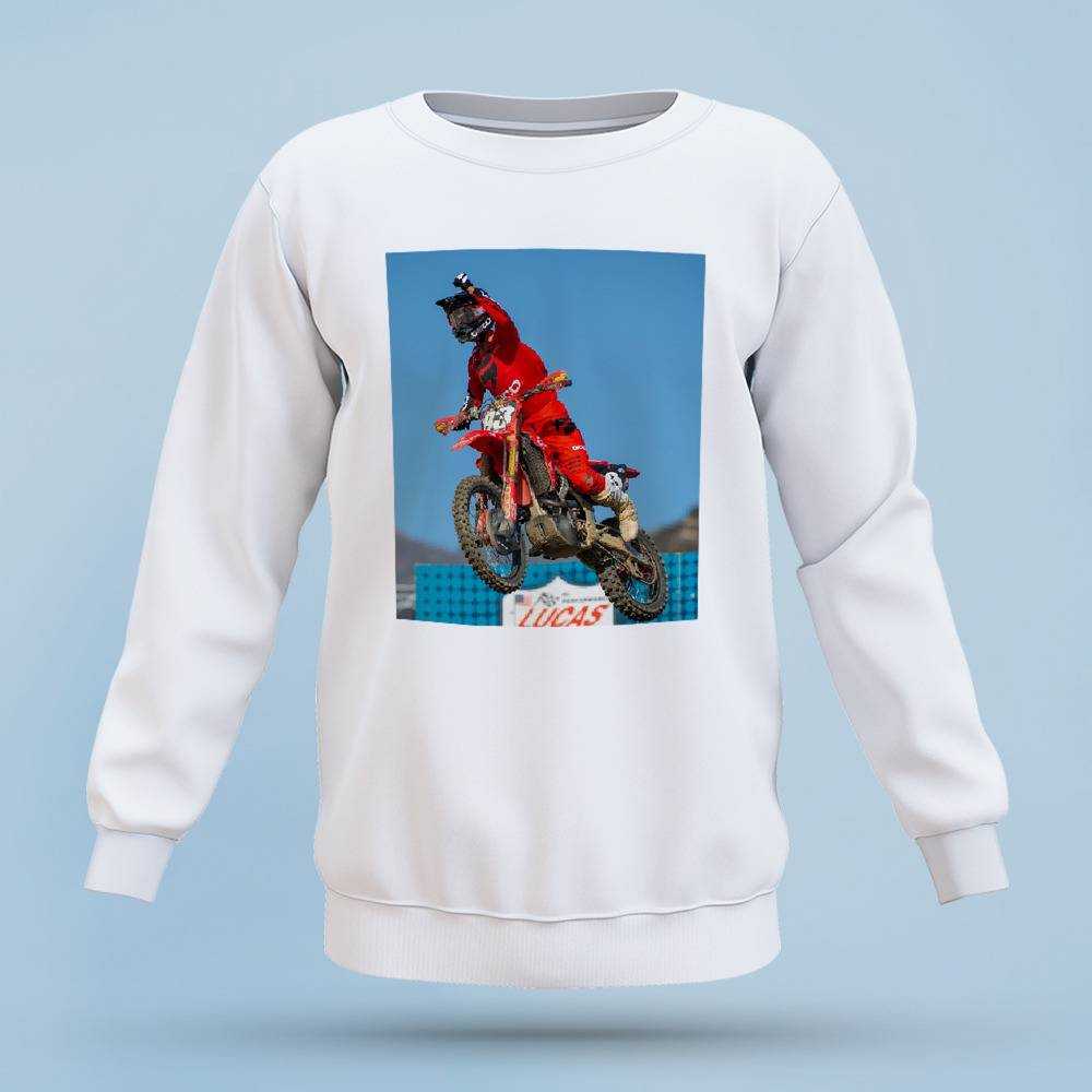 Jett Lawrence Sweatshirt Classic Celebrity Sweatshirt Salutes for His First AMA Pro Motocross Victory Sweatshirt