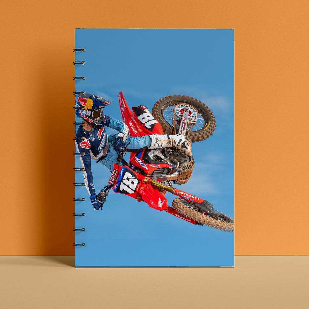 Jett Lawrence Spiral Bound Notebook Journal Diary Gift for Fans Monster Energy 250 Notebook