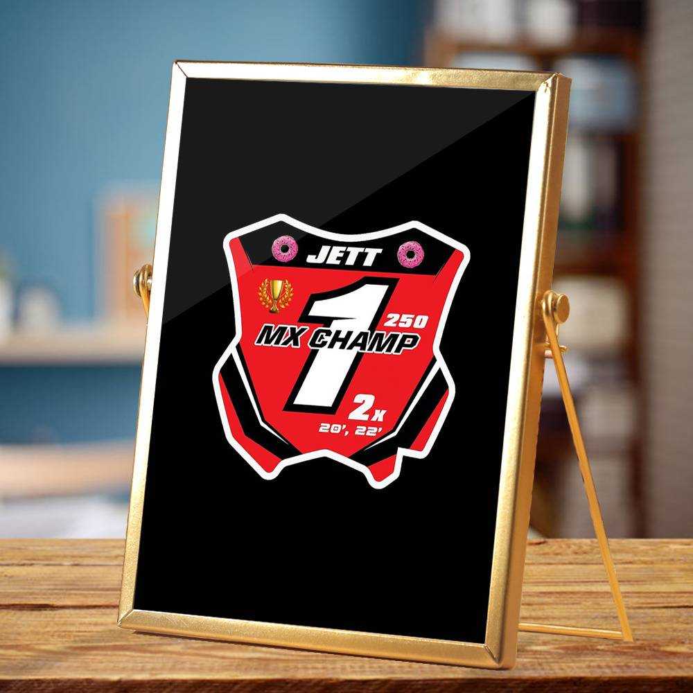 Jett Lawrence Plaque Classic Celebrity Plaque Championship by Jett Lawrence Plaque with Golden Frame