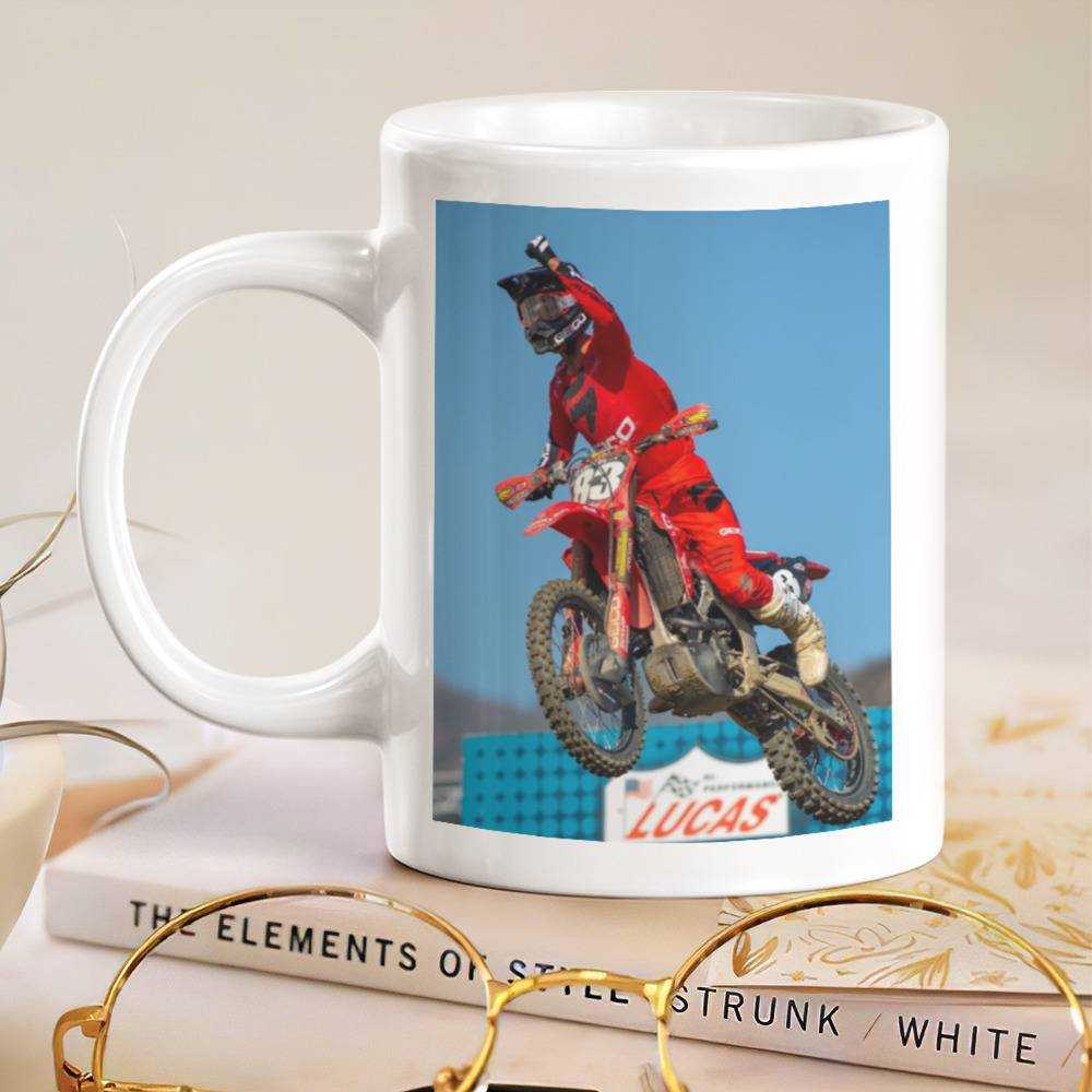 Jett Lawrence Mug Salutes for His First AMA Pro Motocross Victory Mug