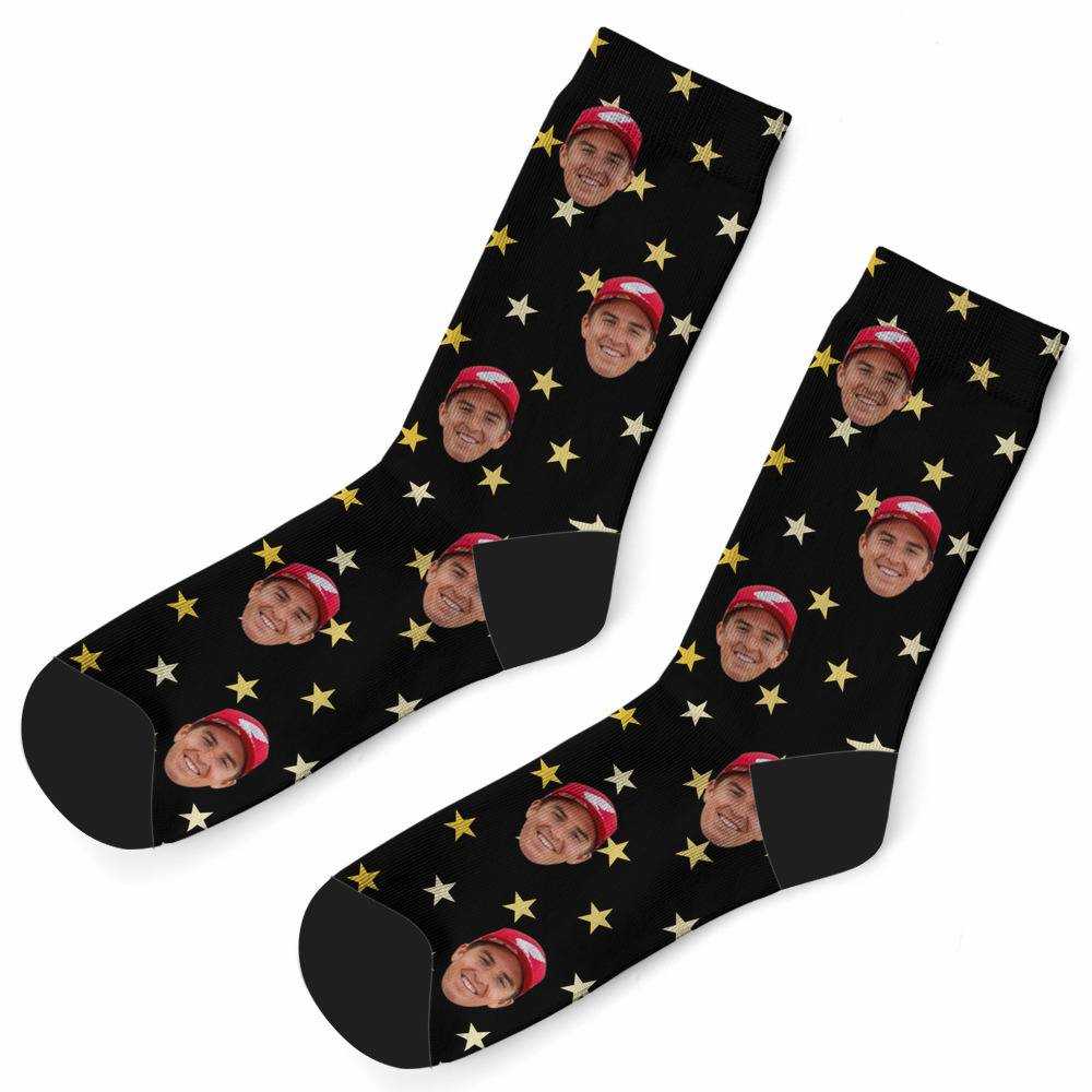 Jett Lawrence Socks Custom Photo Socks Little Star Socks Black