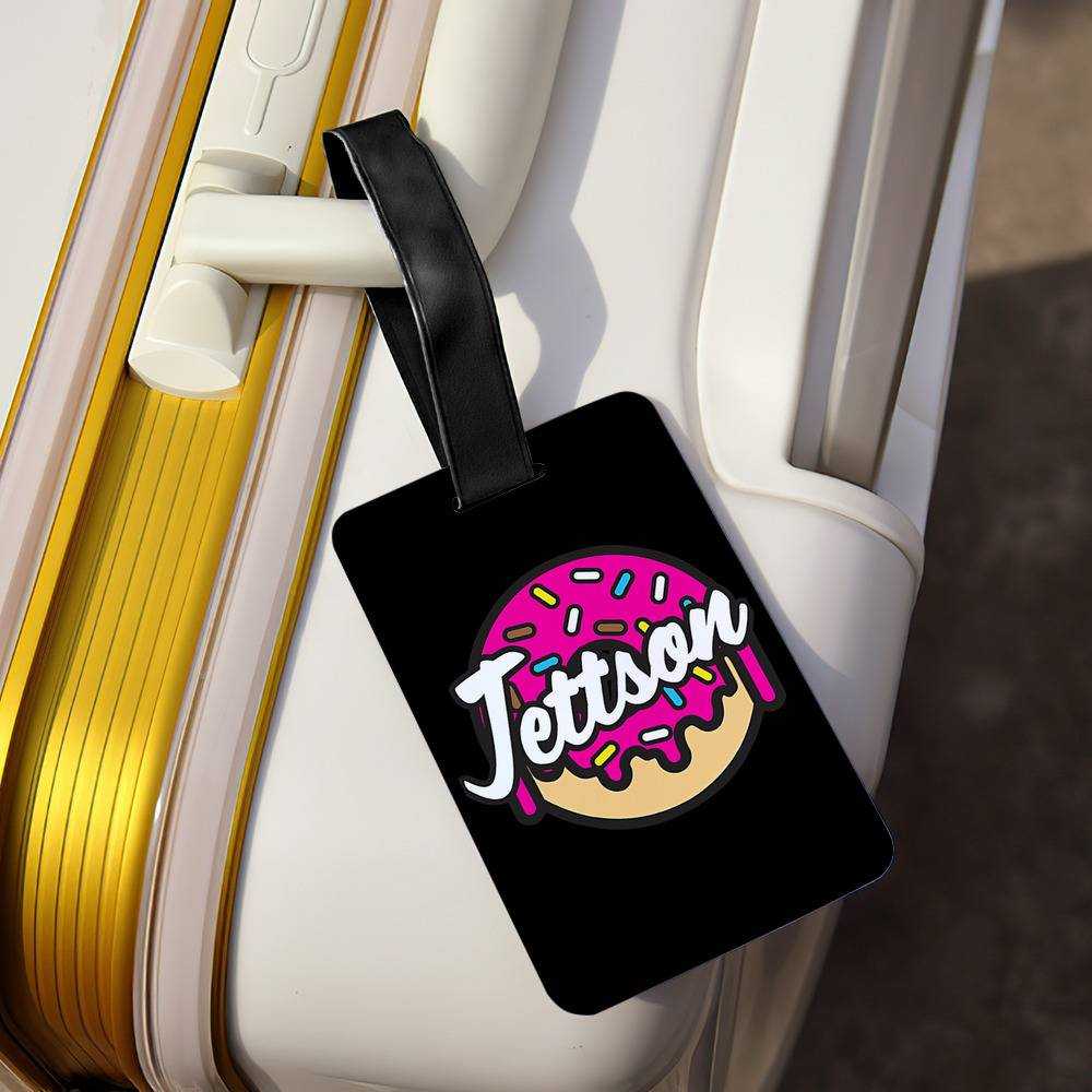 Jett Lawrence Luggage Tag Classic Celebrity Luggage Tag Donut by Jett Lawrence Luggage Tag