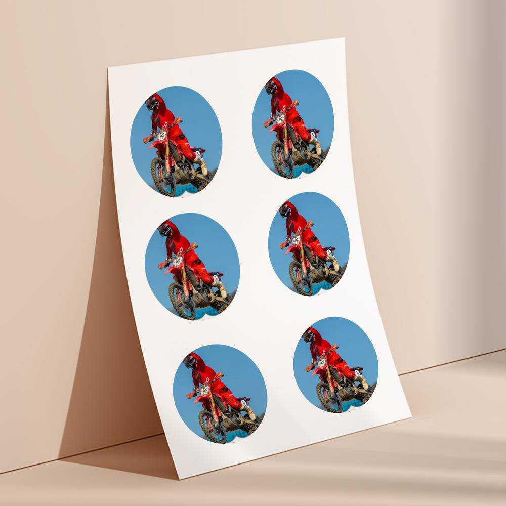 Jett Lawrence round stickers decorative stickers gift for fans Salutes for His First AMA Pro Motocross Victory