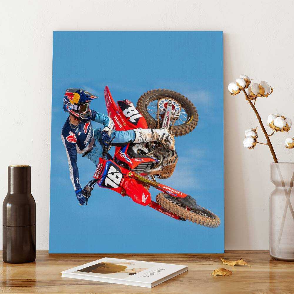Jett Lawrence Canvas Classic Celebrity Canvas Monster Energy 250 by Jett Lawrence Canvas