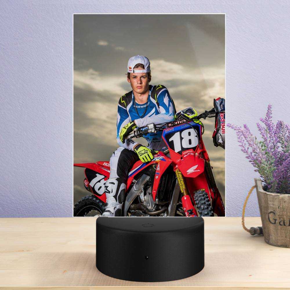 Jett Lawrence Lamp Classic Celebrity Night Light Motocross by Jett Lawrence Lamp with Plastic Base