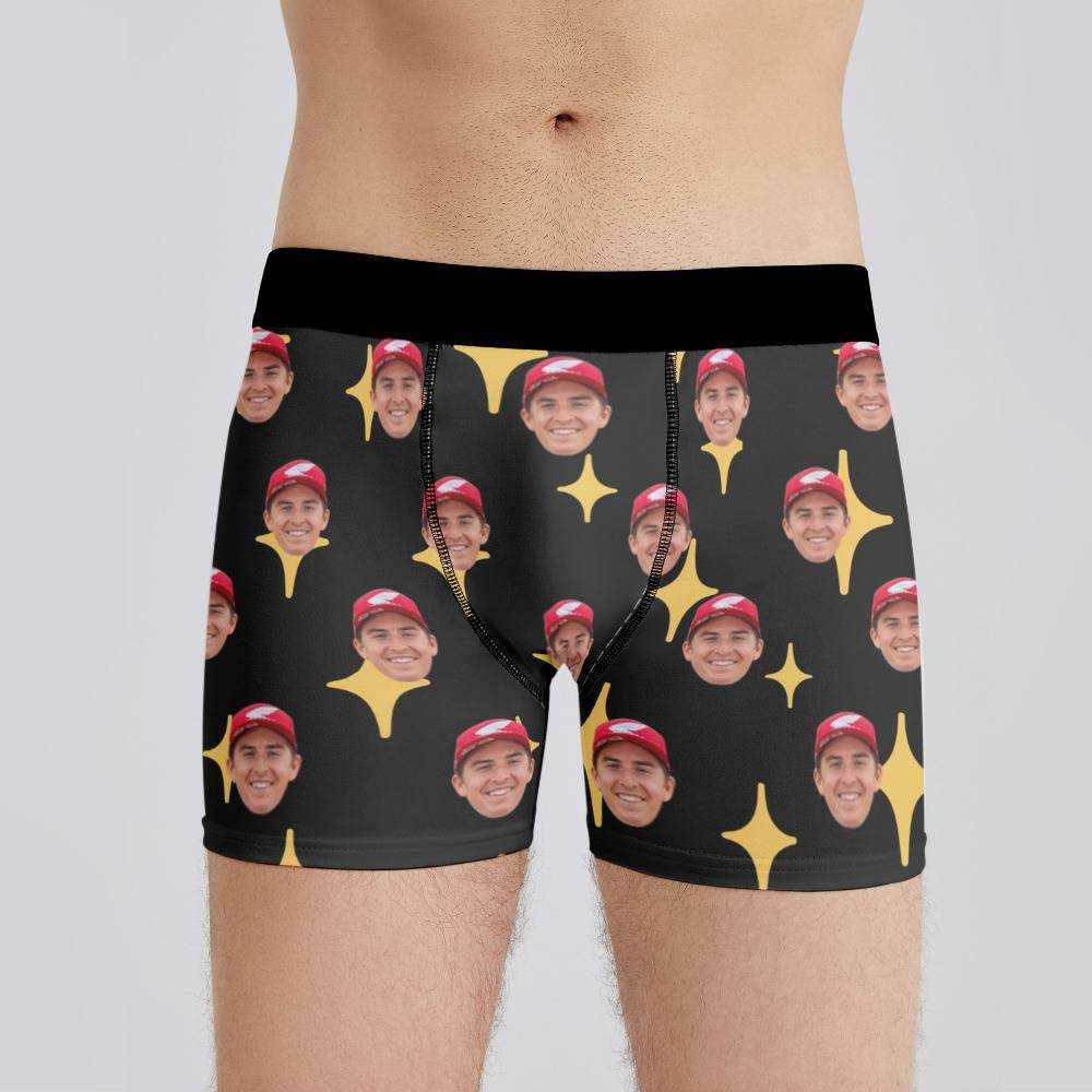 Jett Lawrence Boxers Custom Photo Boxers Men's Underwear Twinkle Star Boxers Black