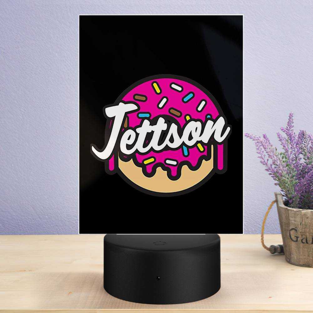 Jett Lawrence Lamp Classic Celebrity Night Light Donut by Jett Lawrence Lamp with Plastic Base