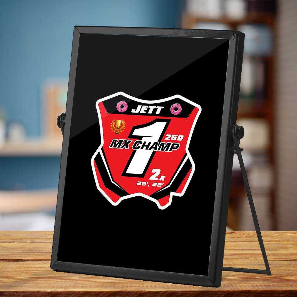 Jett Lawrence Plaque Classic Celebrity Plaque Championship by Jett Lawrence Plaque with Black Frame