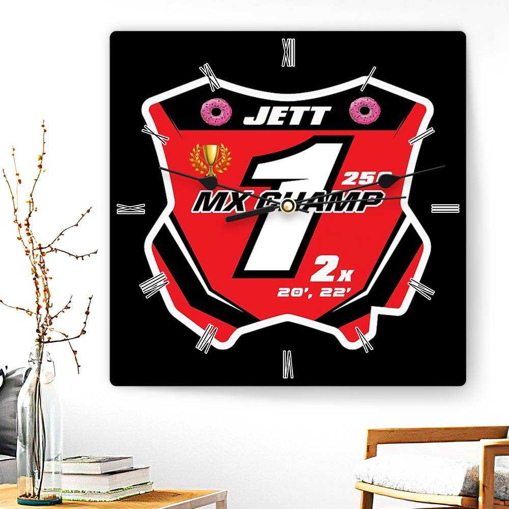 Jett Lawrence Square Wall Clock Home Decor Wall Clock Gifts for Jett Lawrence Fans Championship Wall Clock