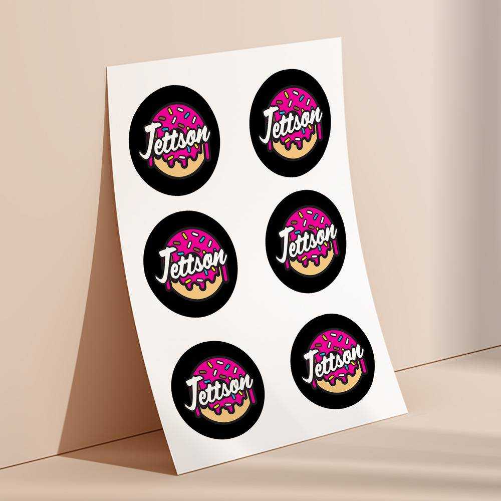 Jett Lawrence round stickers decorative stickers gift for fans Donut