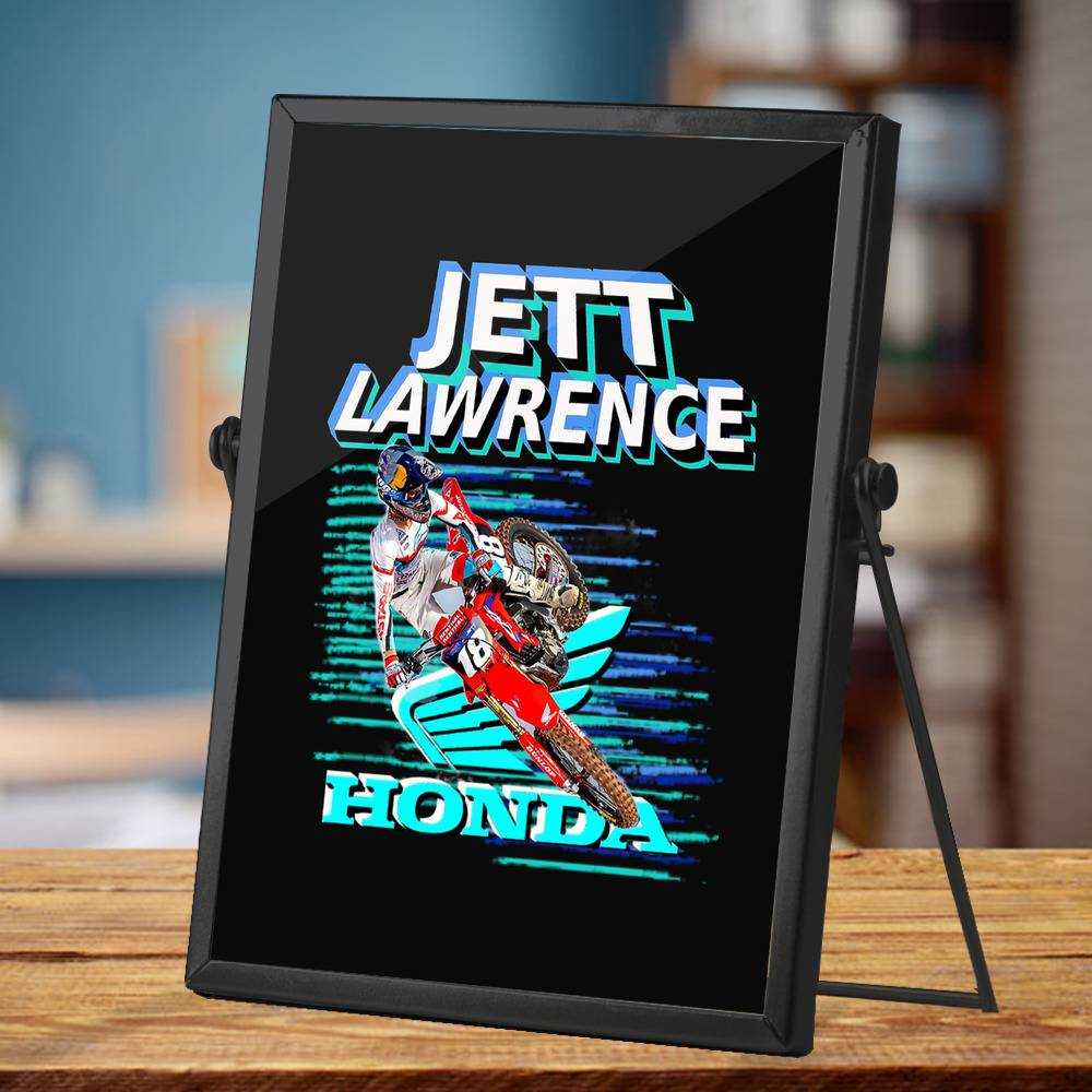 Jett Lawrence Plaque Classic Celebrity Plaque Mx Champ Motocross by Jett Lawrence Plaque with Black Frame
