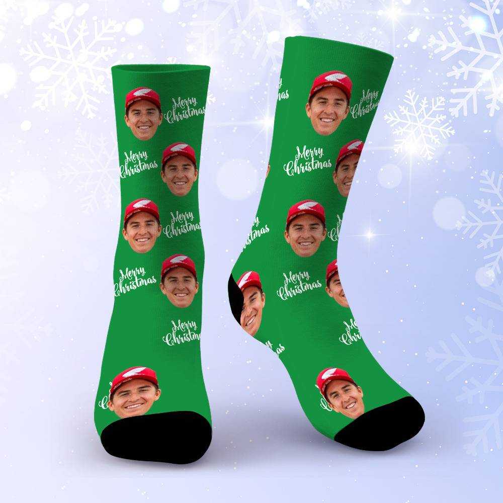 Jett Lawrence Socks Custom Photo Socks Christmas Socks Merry Christmas Gift
