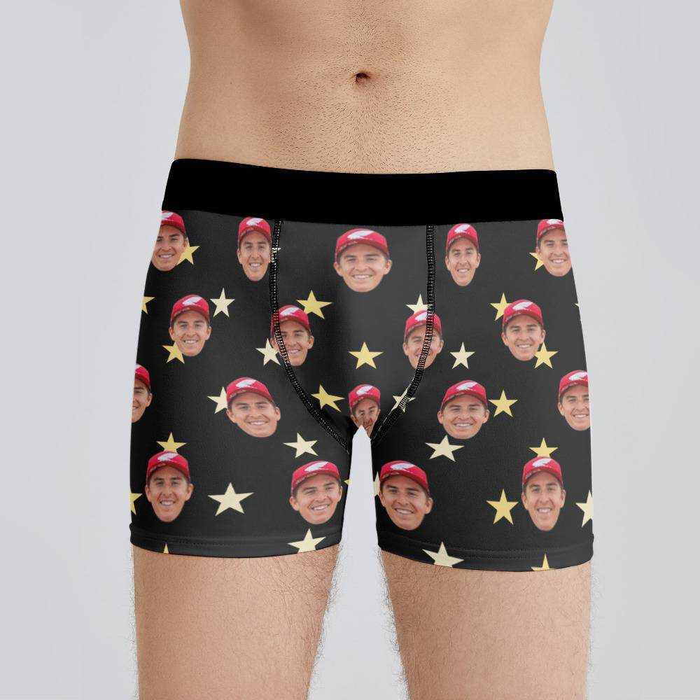 Jett Lawrence Boxers Custom Photo Boxers Men's Underwear Little Star Boxers Black